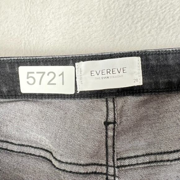 Evereve Jeans Women's Size 28 Blue Ever Straight Cuff Jeans In Multiplicity - Picture 3 of 7
